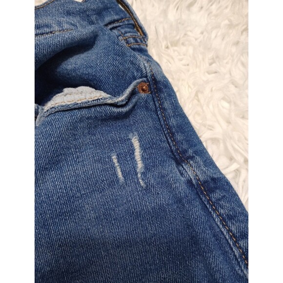 OLD NAVY Sky Hi Extra High Rise Raw Hem Button Fly Denim Shorts Sz 4 - Picture 10 of 12